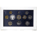Francja, Coffret 1 c. à 100 frs., 2001, MDP, Proof, ND, MS(65-70)