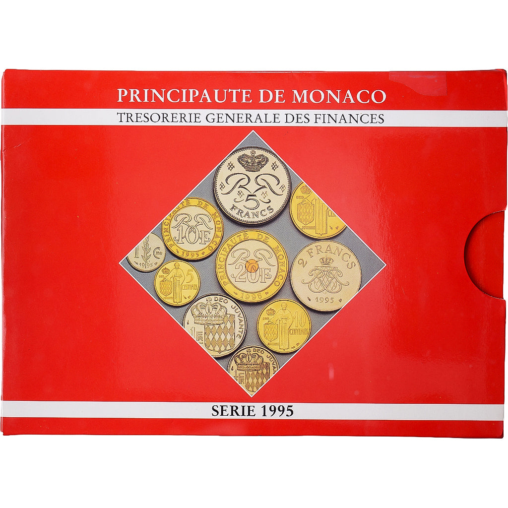 Monaco, Rainier III, Set Francs BU, 1995, MDP, Bi-Metallic, MS(65-70)