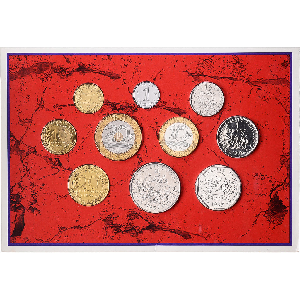 Francja, Coffret 1 c. à 20 frs., 1997, MDP, Série BU, ND, MS(65-70)