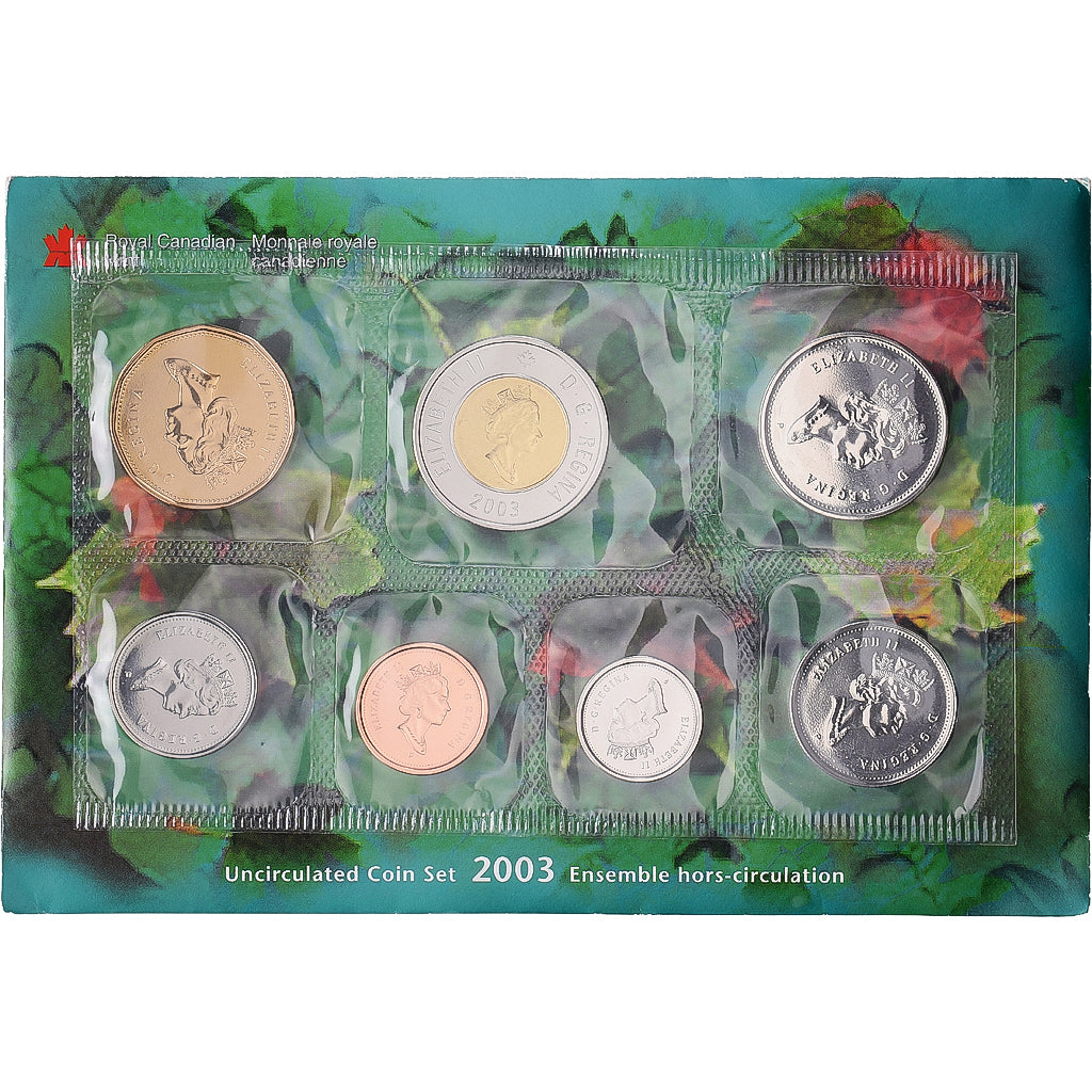 Canada, 1 cent to 2 dollars, 2003, Royal Canadian Mint, BU series, MS(65-70)