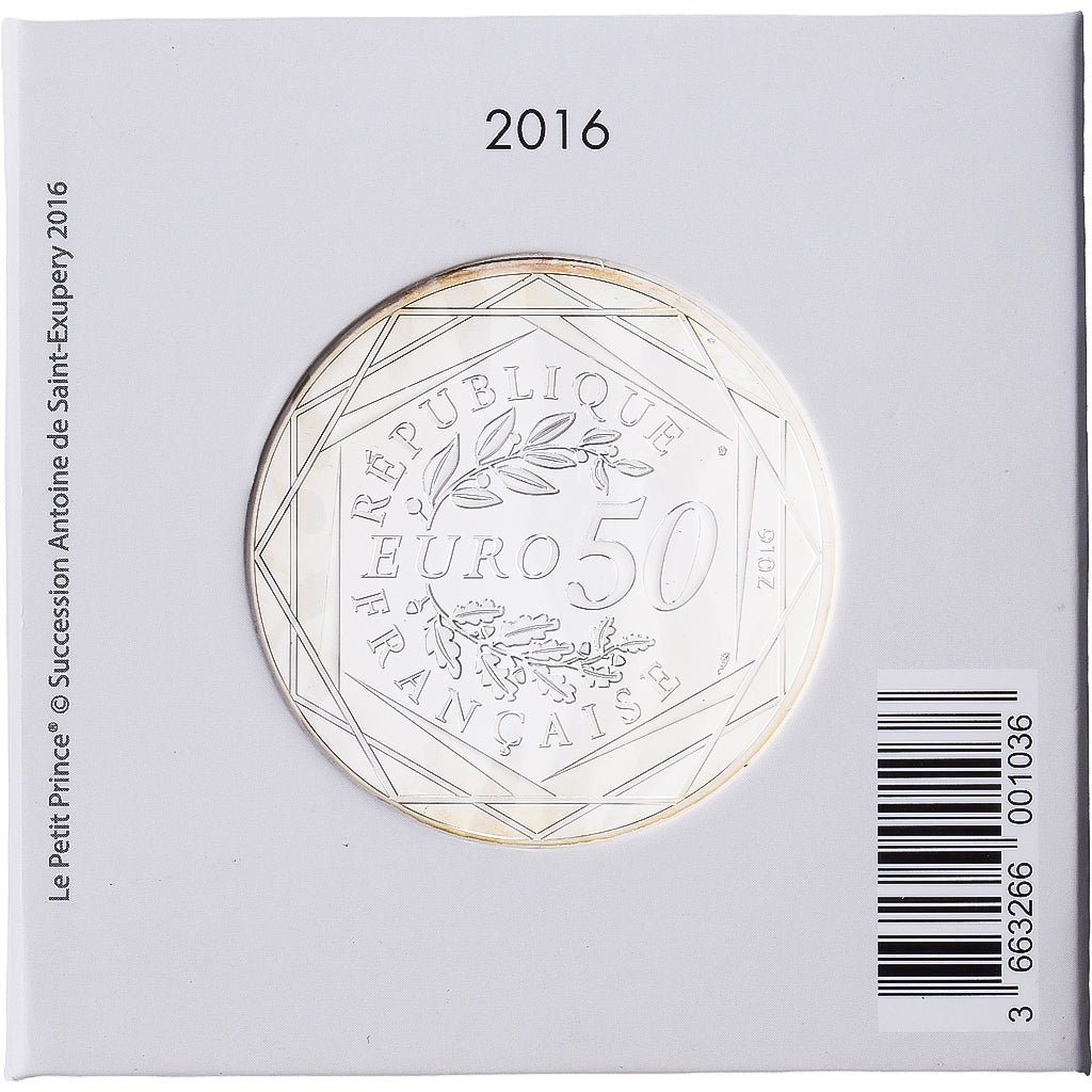 France, 50 Euro, Le beau voyage du Petit Prince, BU, 2016, MDP, Silver