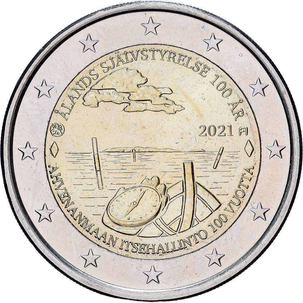 Finland, 2 Euro, Åland Islands, 2021, Rahapaja, Bi-Metallic, MS(65-70)