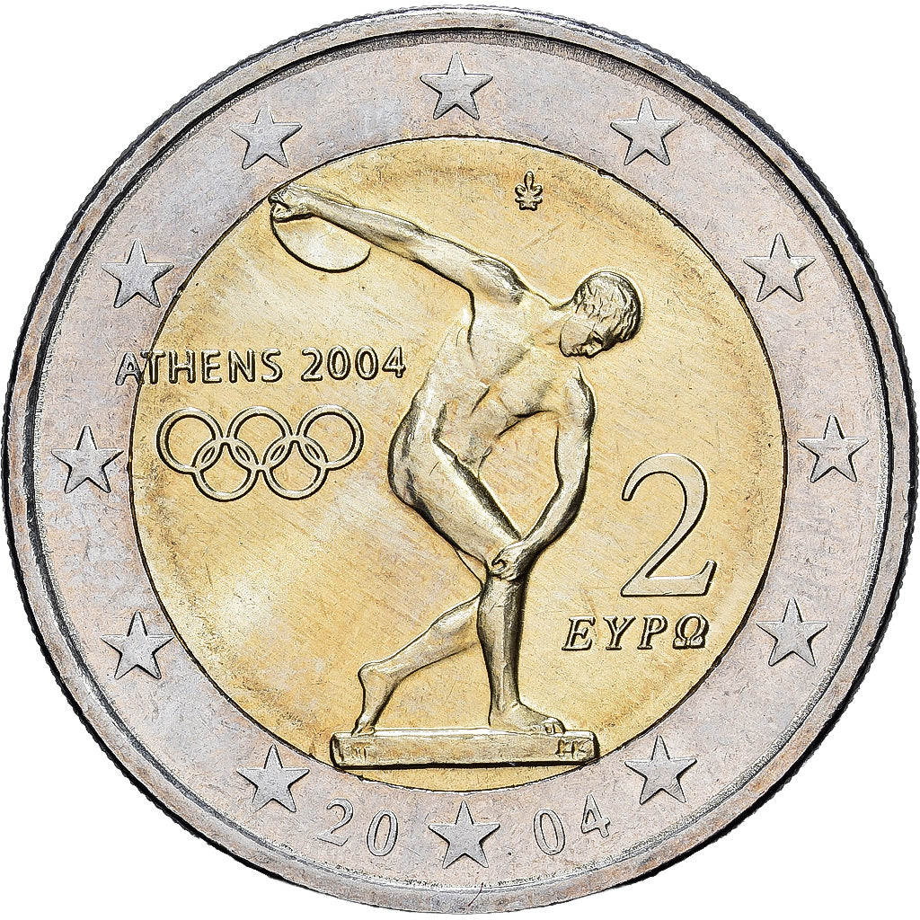 Grèce, 2 Euro, Olympic Games, 2004, Athènes, Bimétallique, FDC, KM:209
