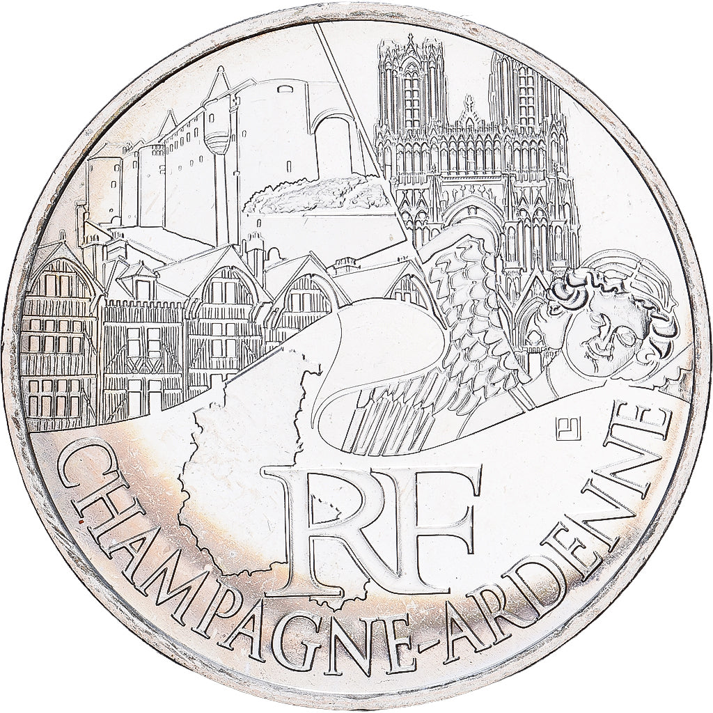 Francia, 10 Euro, Champagne-Ardenne, 2011, MDP, Plata, SC, KM:1733