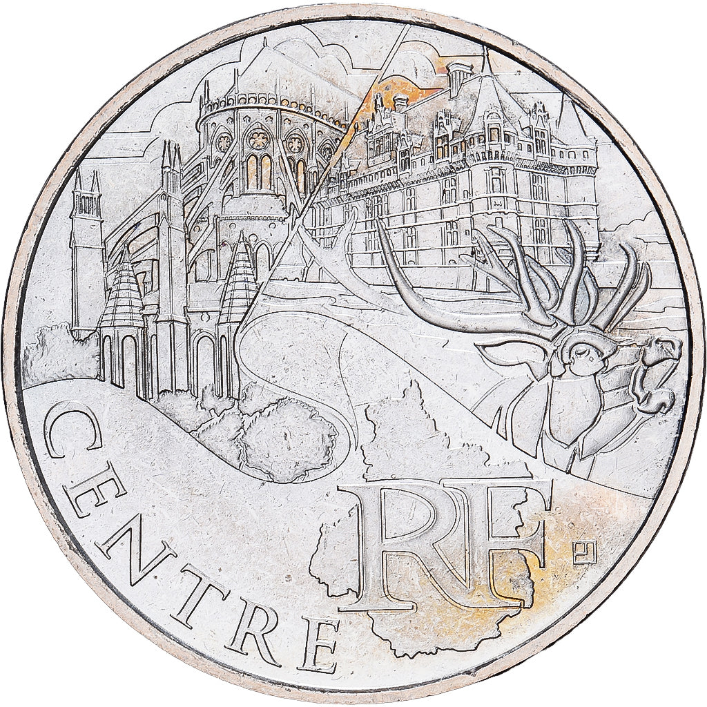 France, 10 Euro, Centre, 2011, MDP, Silver, MS(63), KM:1732