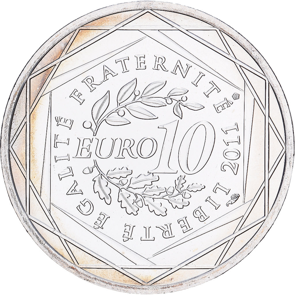 France, 10 Euro, Pays de la Loire, 2011, MDP, Argent, SPL, KM:1746