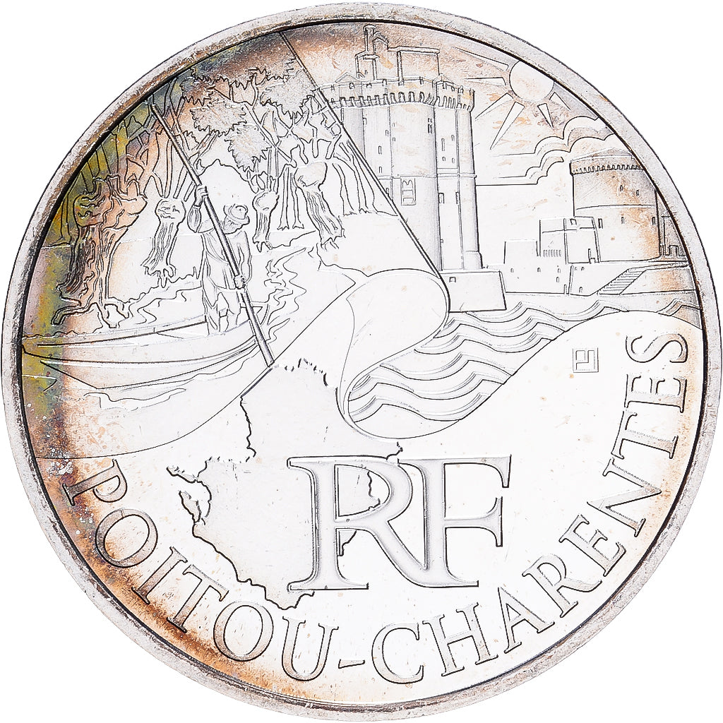 France, 10 Euro, Poitou-Charentes, 2011, MDP, Argent, SPL, KM:1748