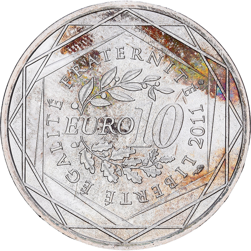 France, 10 Euro, Poitou-Charentes, 2011, MDP, Argent, SPL, KM:1748