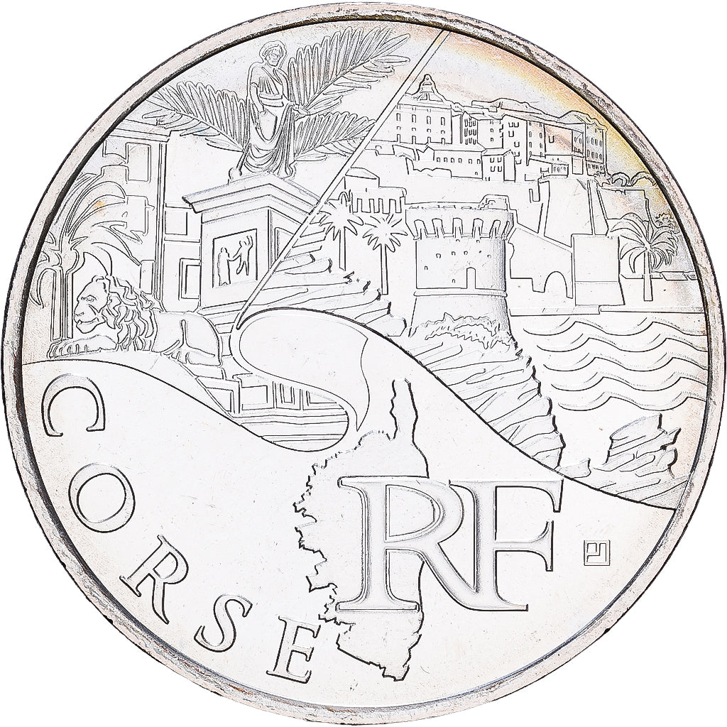 Francia, 10 Euro, Corse, 2011, MDP, Plata, SC, KM:1740