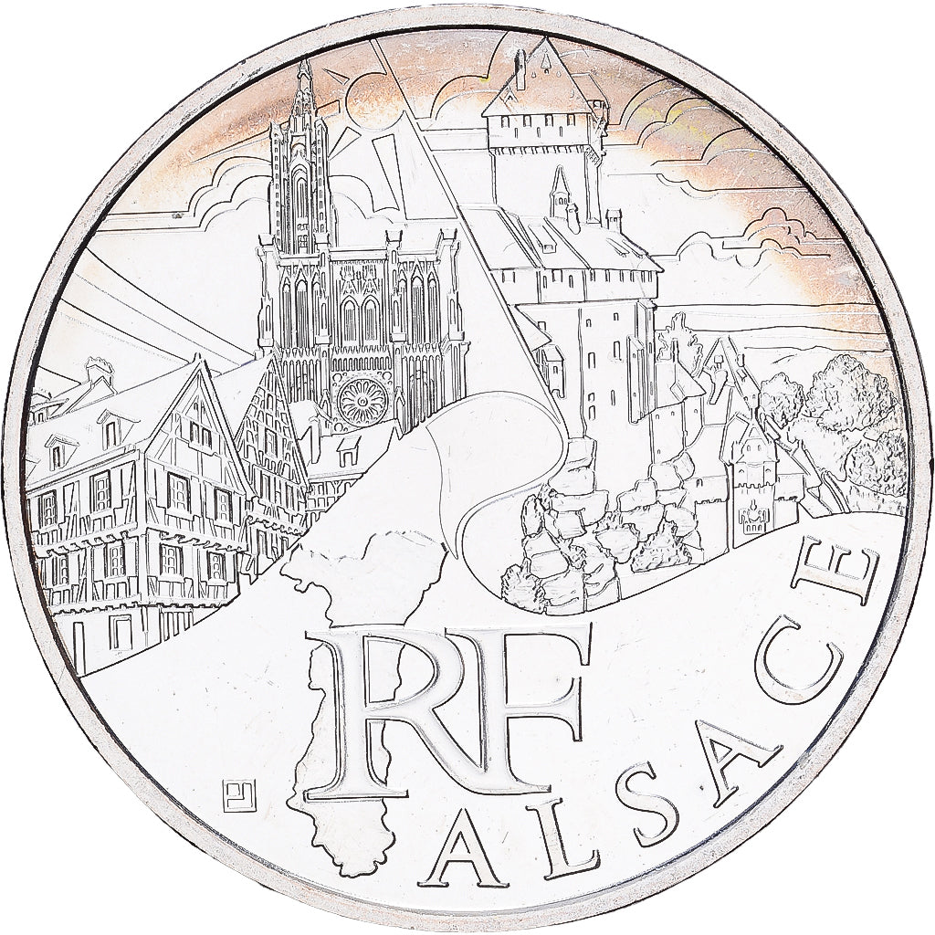 France, 10 Euro, Alsace, 2011, MDP, Silver, MS(63), KM:1734