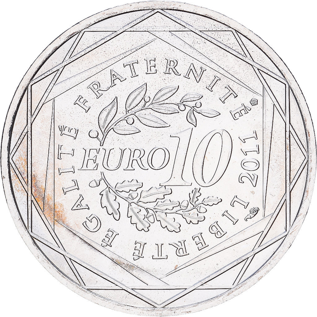 France, 10 Euro, Lorraine, 2011, MDP, Silver, MS(63), KM:1743