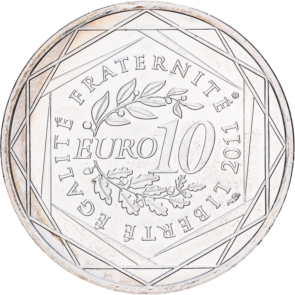 Francia, 10 Euro, Guadeloupe, 2011, MDP, Plata, SC, KM:1737