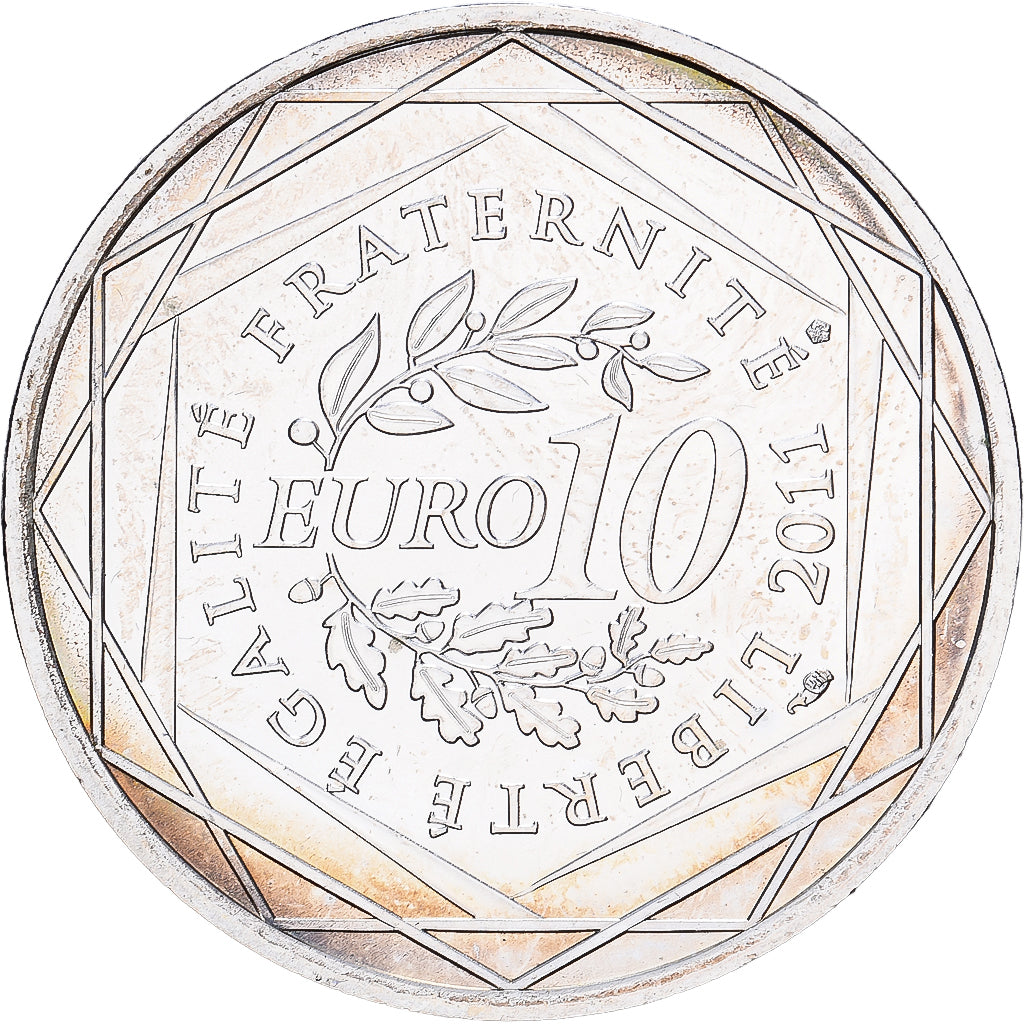 France, 10 Euro, Limousin, 2011, MDP, Silver, MS(63), KM:1742