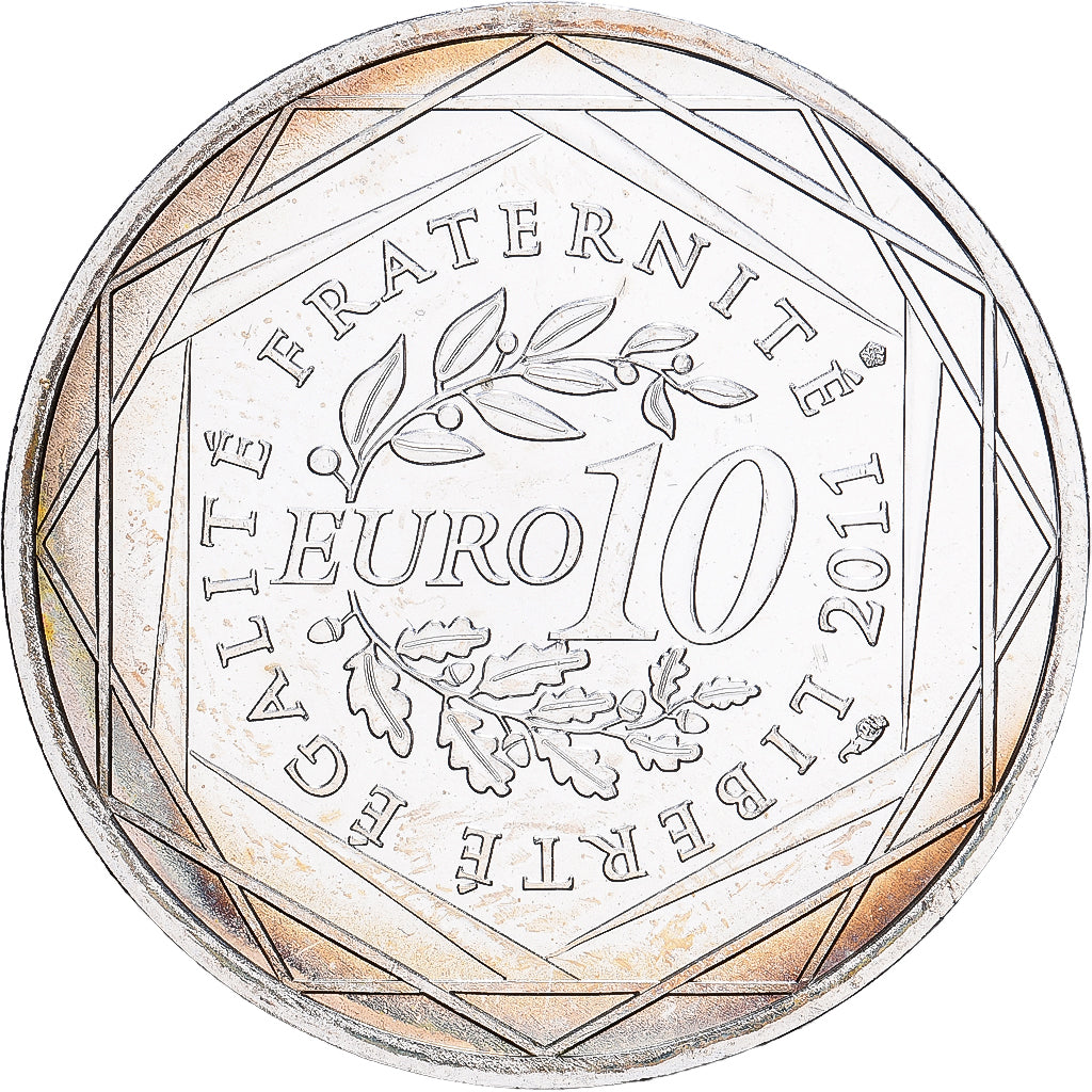 França, 10 Euro, Nord-Pas-de-Calais, 2011, MDP, Prata, MS(63), KM:1745