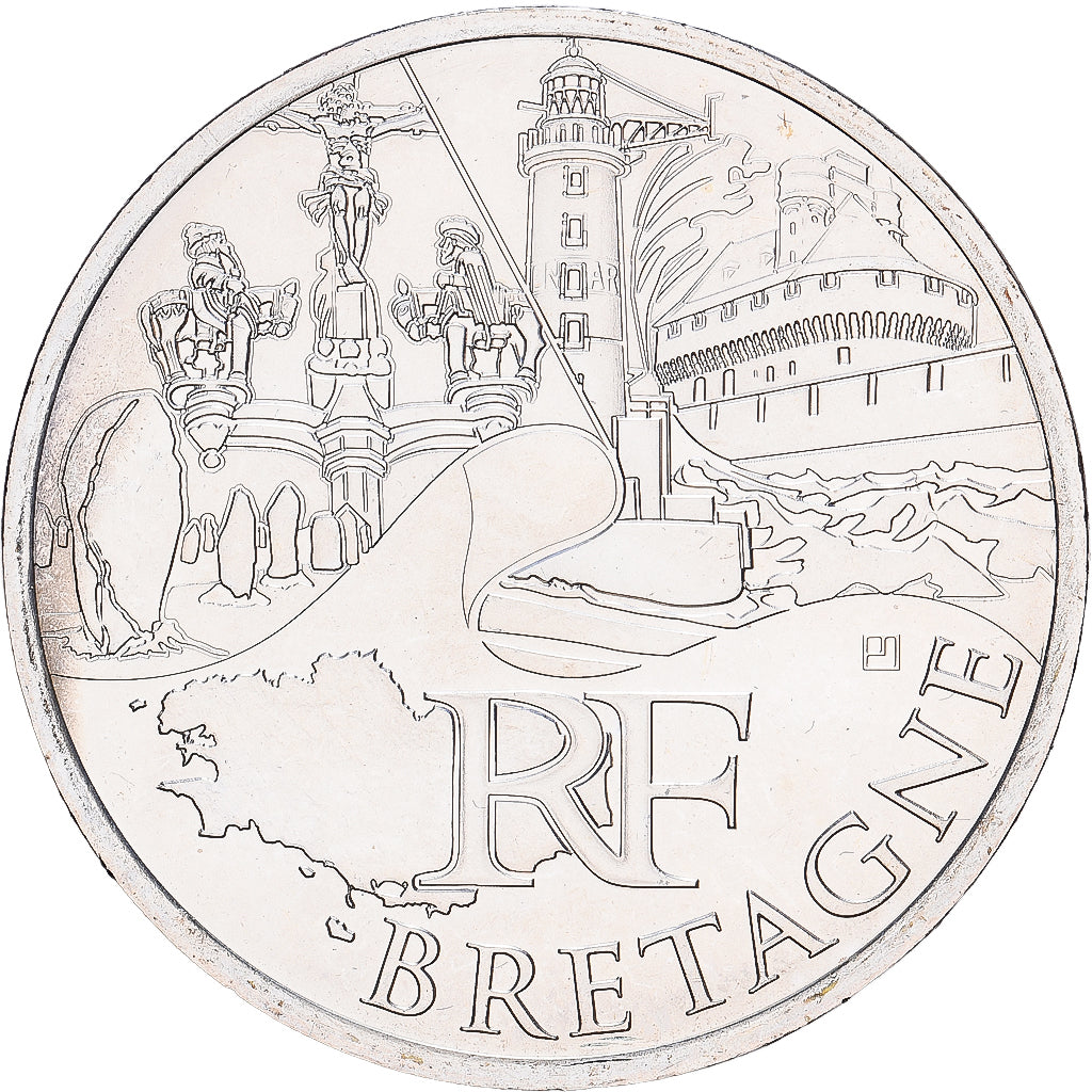 Frankreich, 10 Euro, Bretagne, 2011, MDP, Silber, UNZ, KM:1730