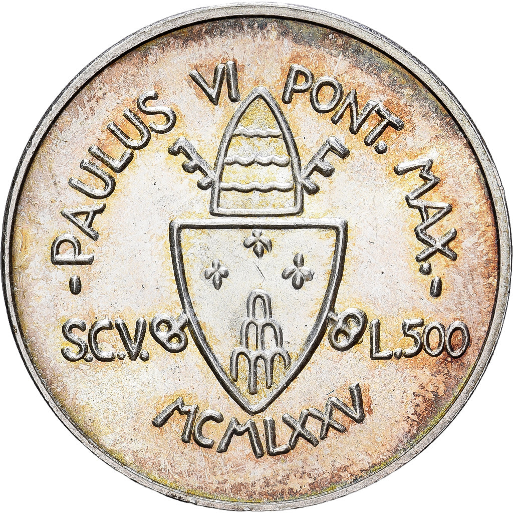 Vatican, Paul VI, 500 Lire, 1975, Rome, Silver, MS(63), KM:131