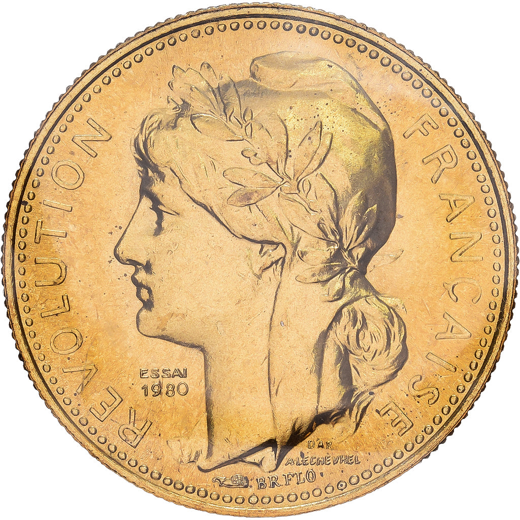 Francja, medal, Bicentenaire de la Révolution Française, 1980, MDP, Bronze