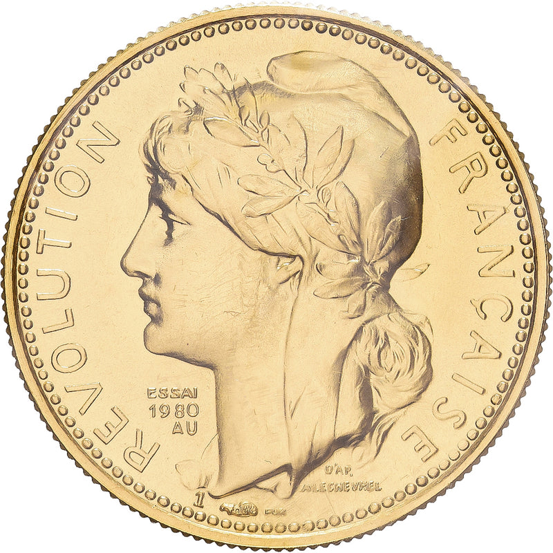 France Medal Bicentenaire de la Révolution Française ESSAI 1980