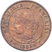 France, 2 Centimes, Cérès, 1883, Paris, Bronze, EF(40-45), Gadoury:105