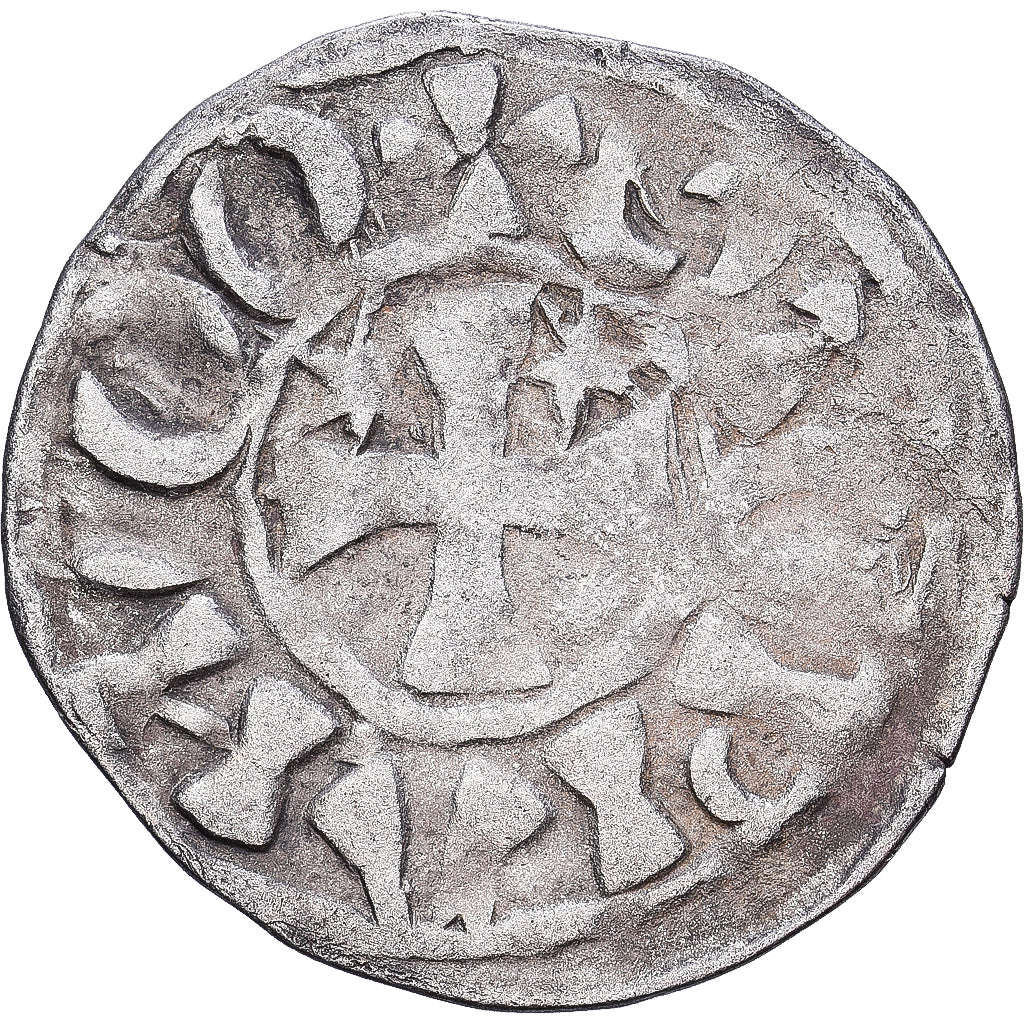 Francja, Étienne Ier, Denarius, Guingamp, Srebro, VF(20-25), Boudeau:146