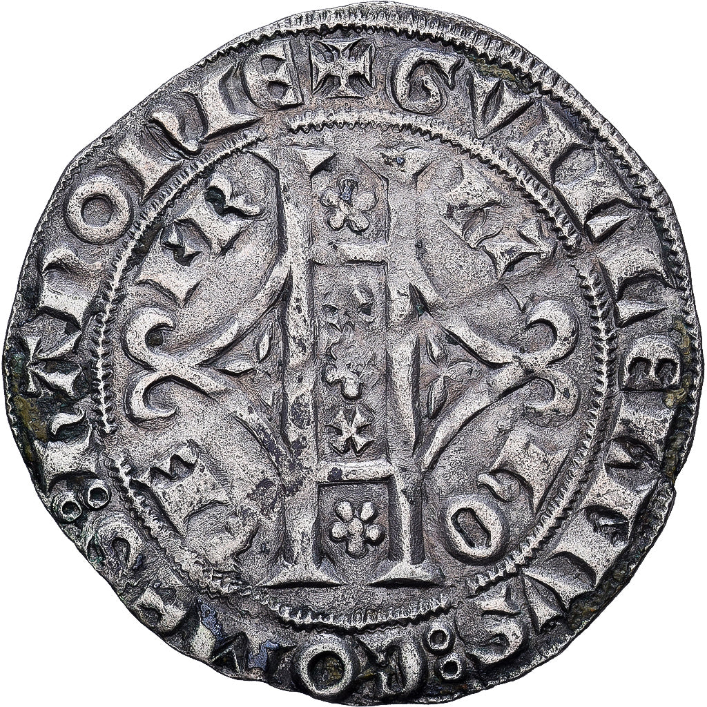 France, Guillaume III, Plaque, Double gros ou gros vaillant, Valenciennes