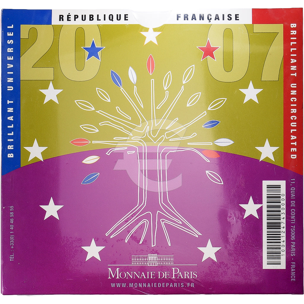 France, Set 1 ct. - 2 Euro, BU, 2007, MDP, MS(65-70)