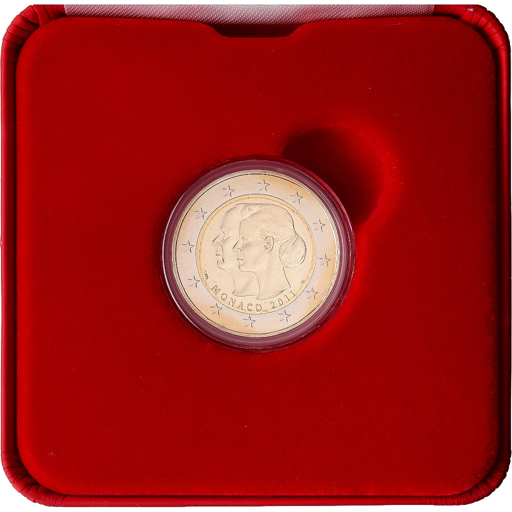 Monaco, Albert et Charlene, 2 Euro, 2011, MDP, Bi-metallico, FDC, Gadoury:1789