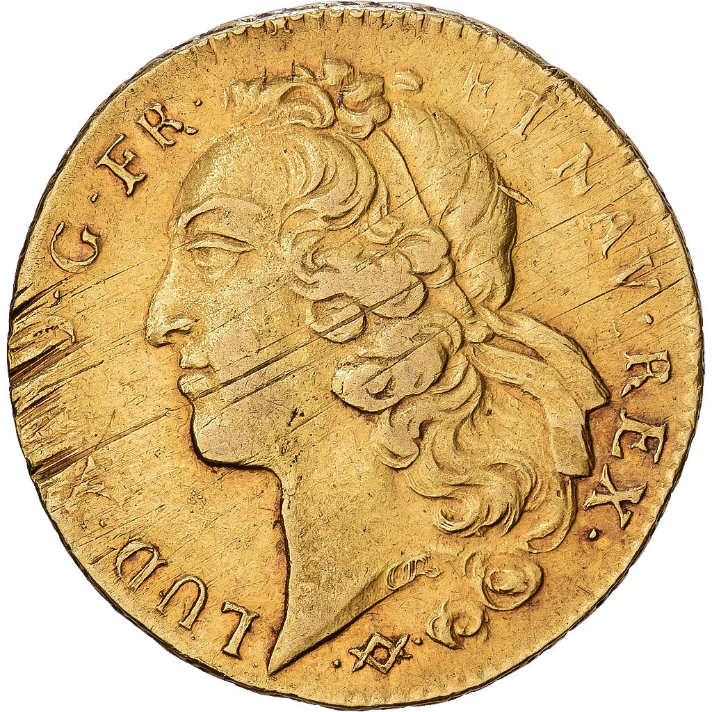 France, Louis XV, Double Louis d'or au bandeau, 1753, Bordeaux, Or, TTB