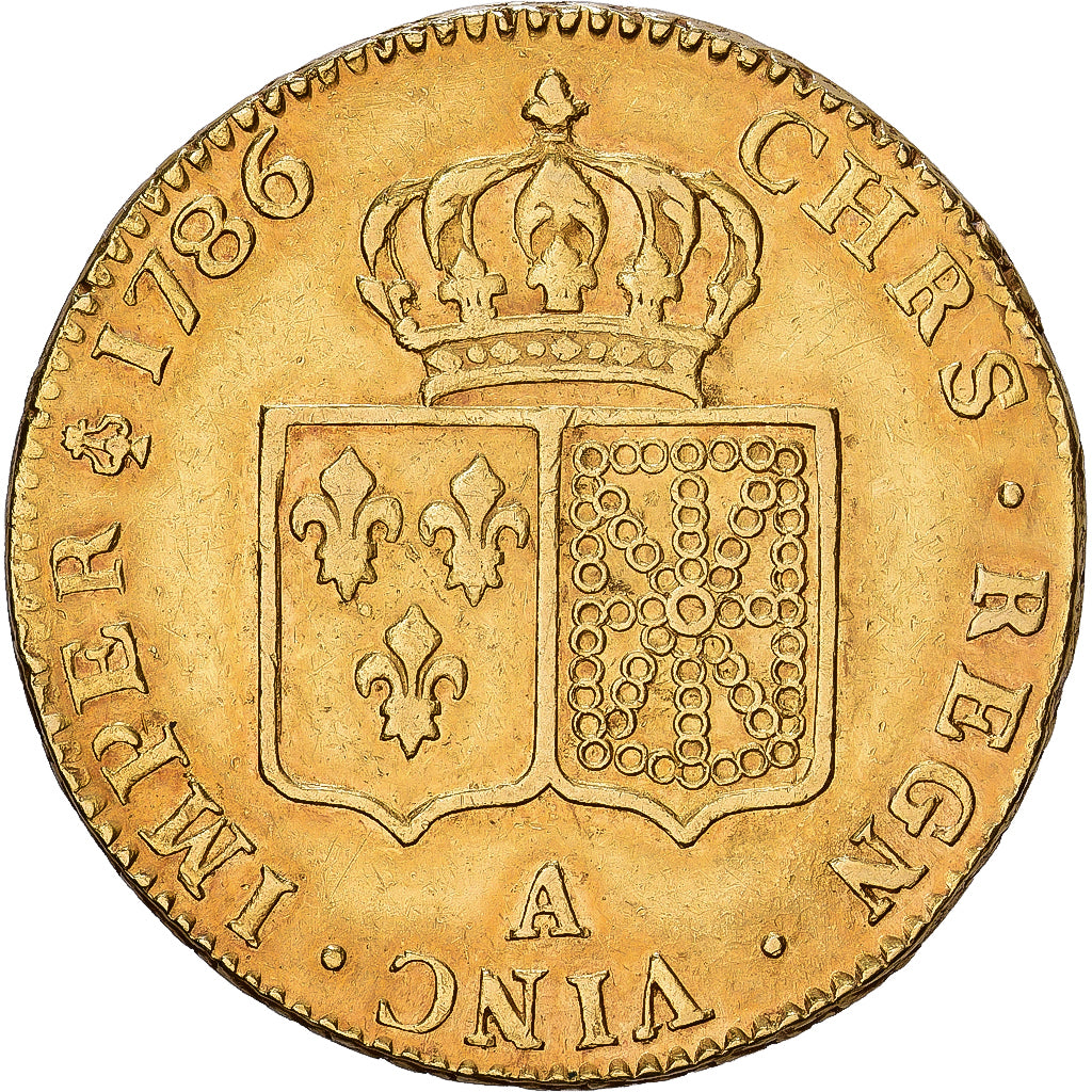 Frankrijk, Louis XVI, Double Louis d'or à la tête nue, 1786, Paris, Goud, ZF