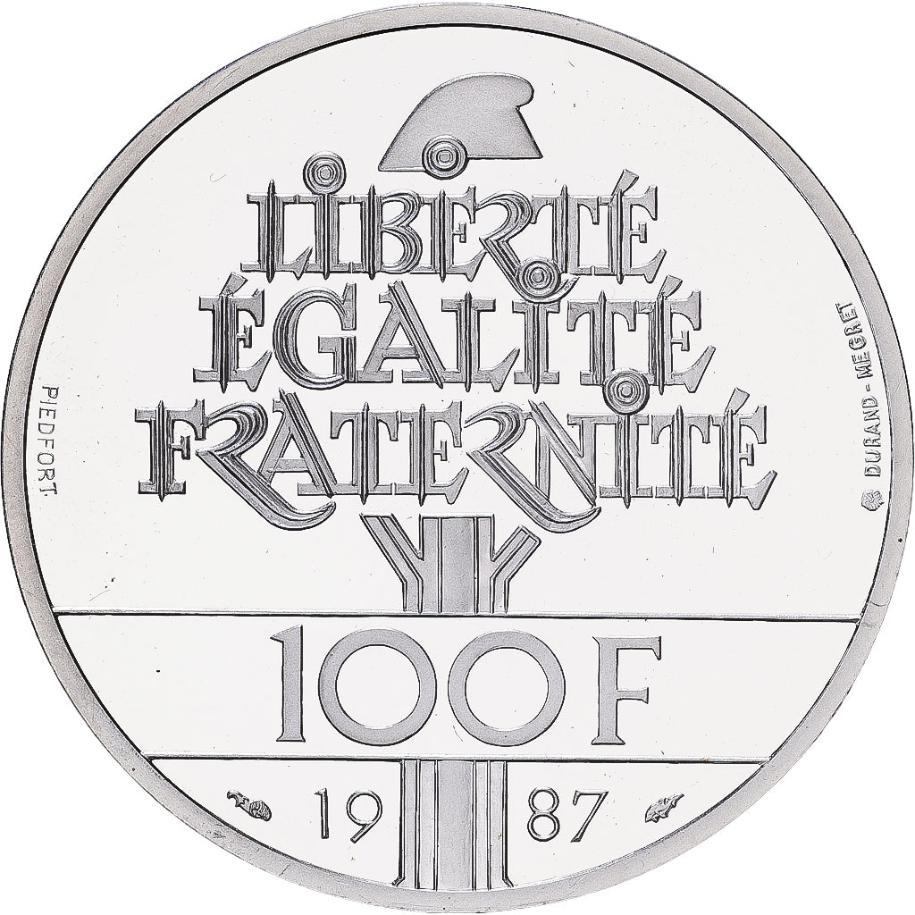 France, 100 Francs, Général La Fayette, 1987, MDP, Piéfort, Proof / BE