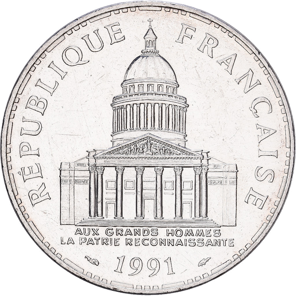 France, 100 Francs, Panthéon, 1991, MDP, Argent, SPL, Gadoury:898