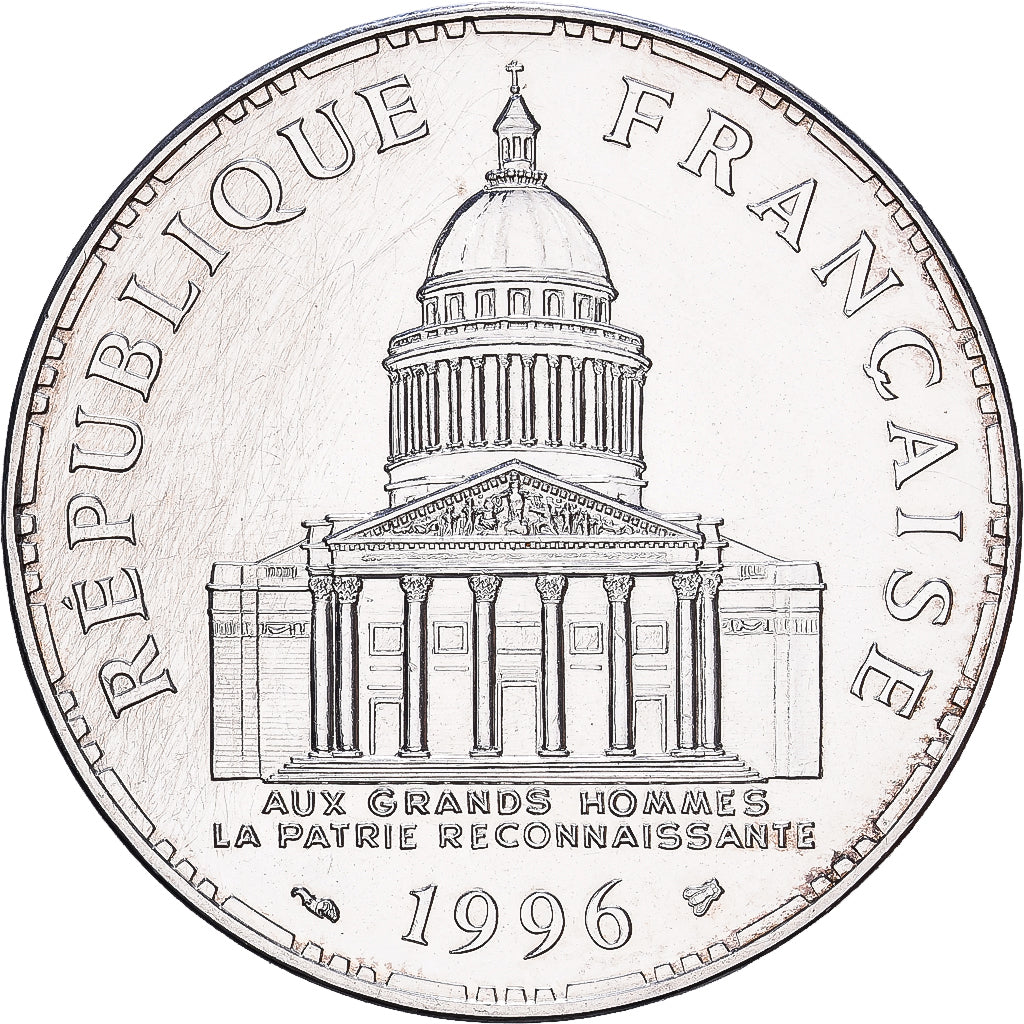France, 100 Francs, Panthéon, 1996, MDP, Silver, EF(40-45), Gadoury:898