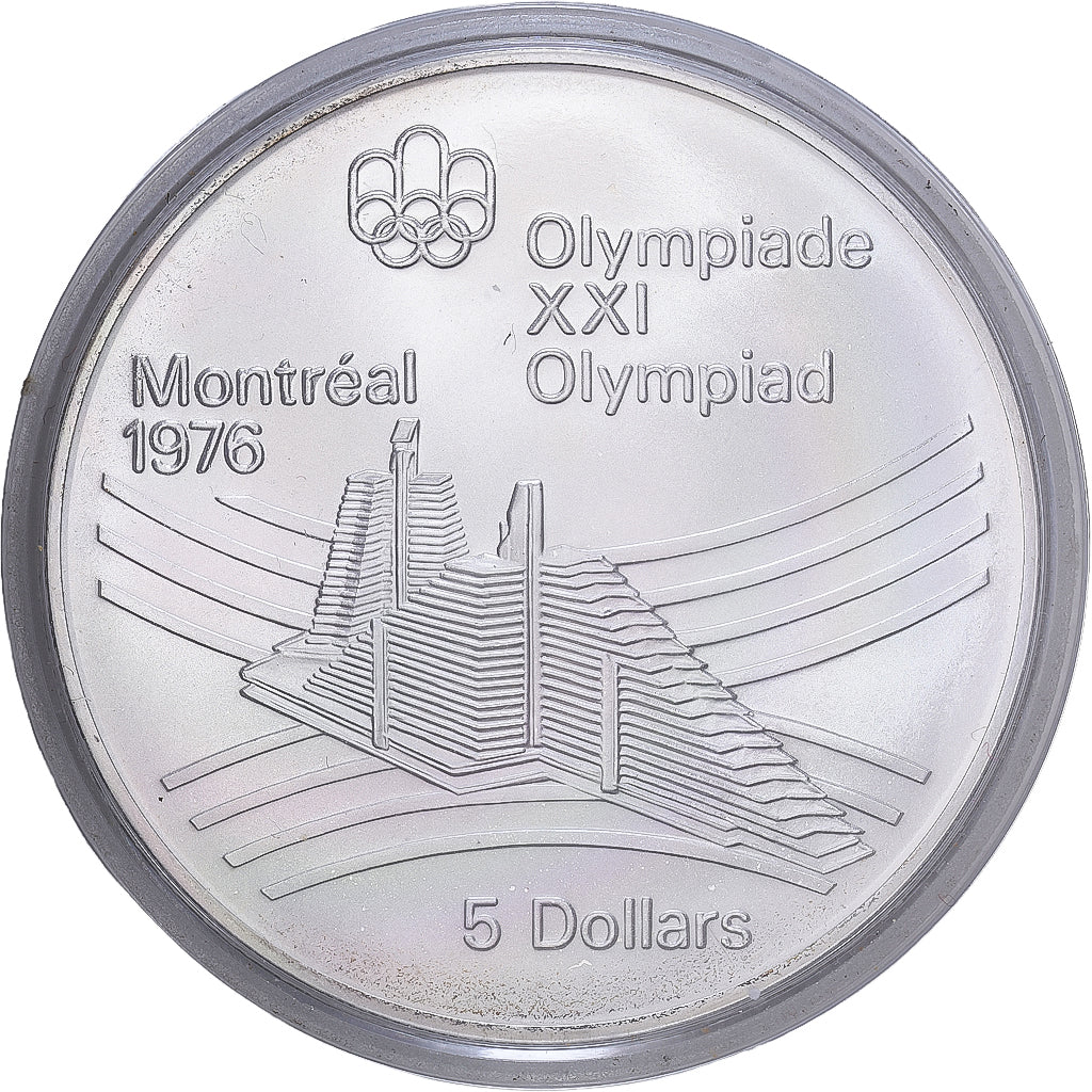 Canada, 5 Dollars, 1976 Olympics - Olympic village, 1976, Royal Canadian Mint
