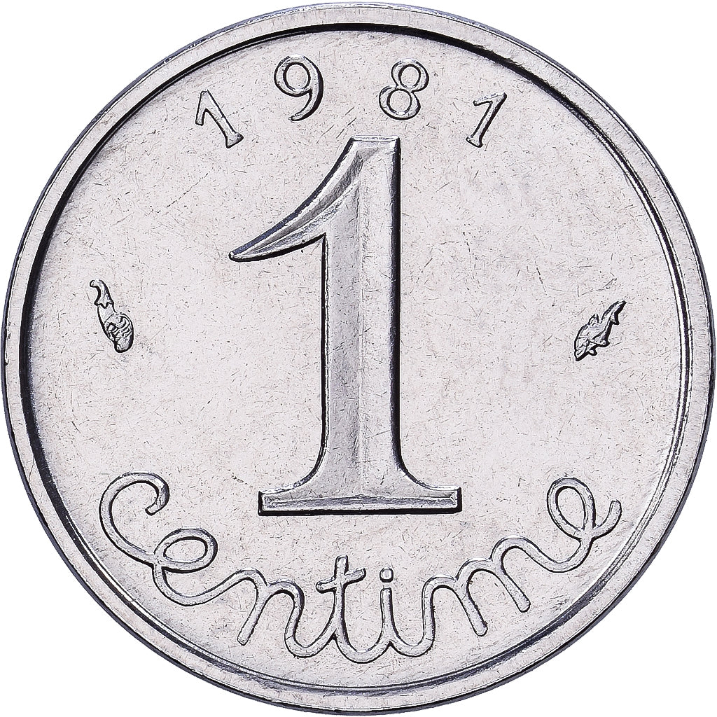 France, 1 Centime, Épi, 1981, MDP, série FDC, Stainless Steel, MS(63)