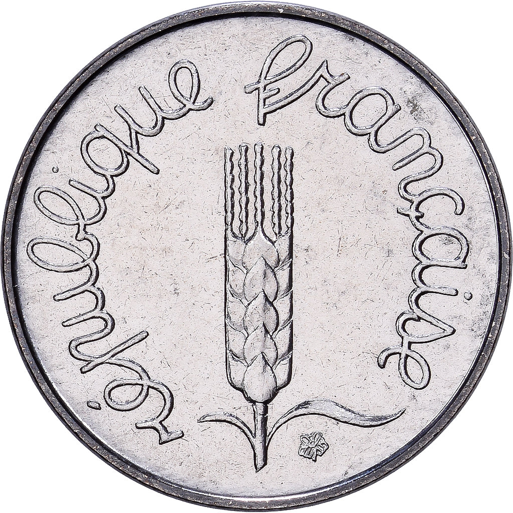 França, 1 Centime, Épi, 1985, MDP, série FDC, Aço Inoxidável, AU(55-58)