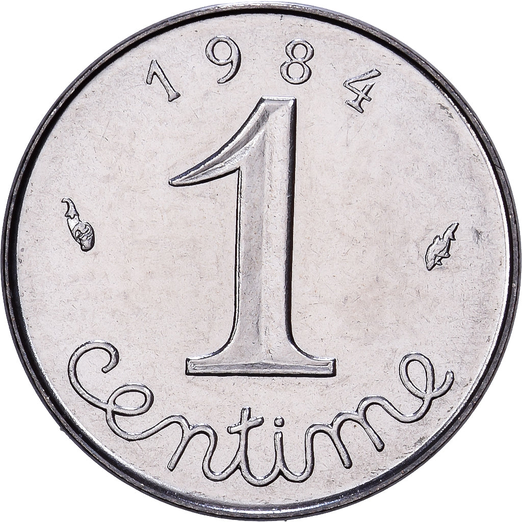 France, 1 Centime, Épi, 1984, MDP, série FDC, Stainless Steel, AU(55-58)