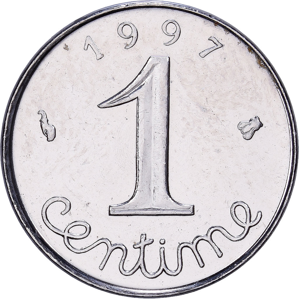 France, 1 Centime, Épi, 1997, MDP, Série BU, Stainless Steel, MS(65-70)