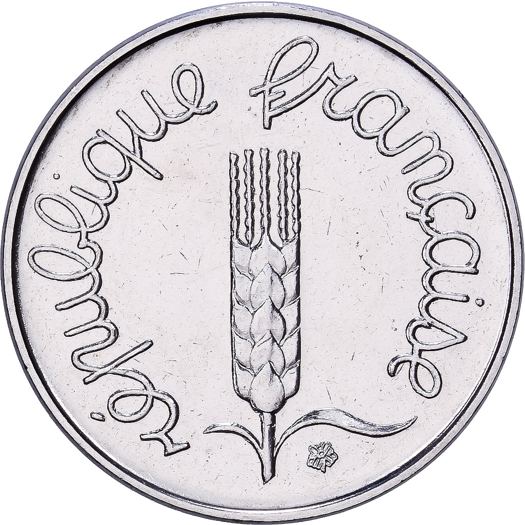 France, 1 Centime, Épi, 1990, MDP, Série BU, Stainless Steel, MS(65-70)