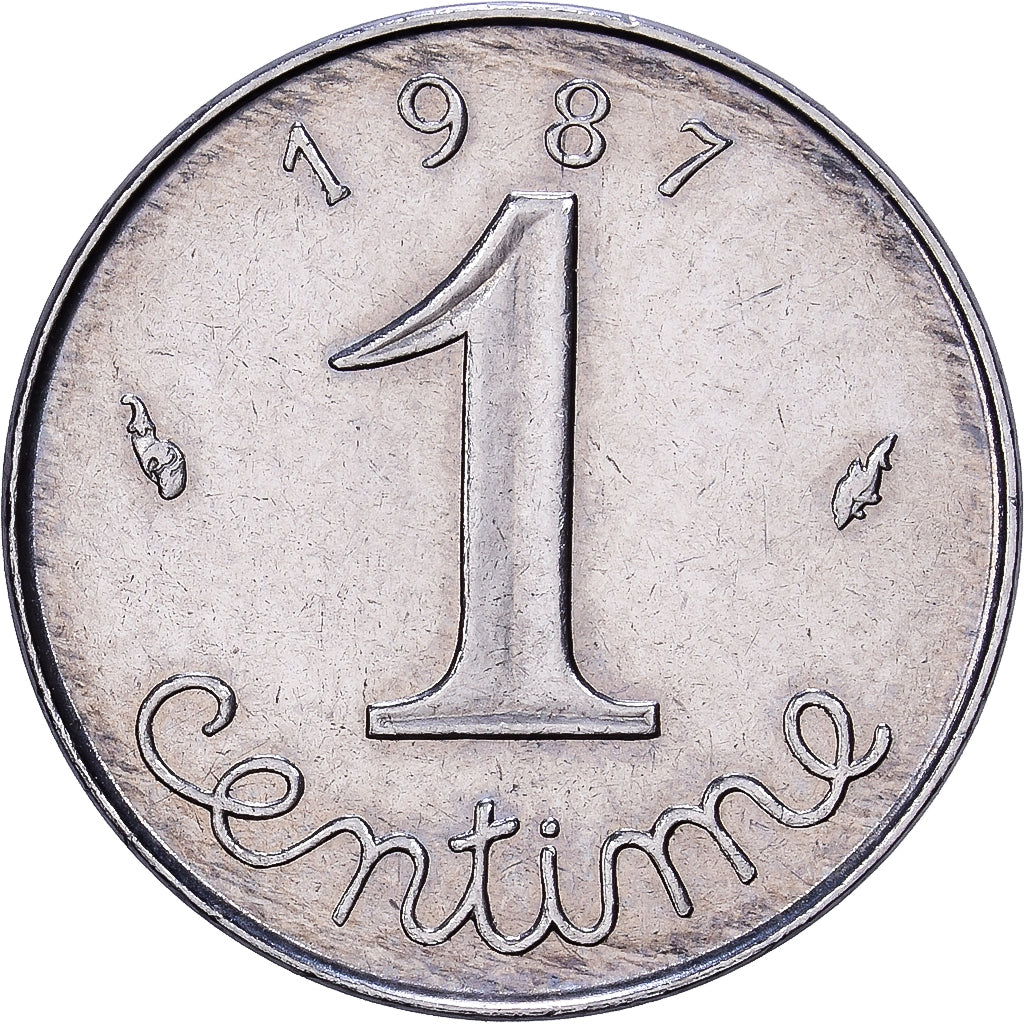 France, 1 Centime, Épi, 1987, MDP, série FDC, Stainless Steel, EF(40-45)