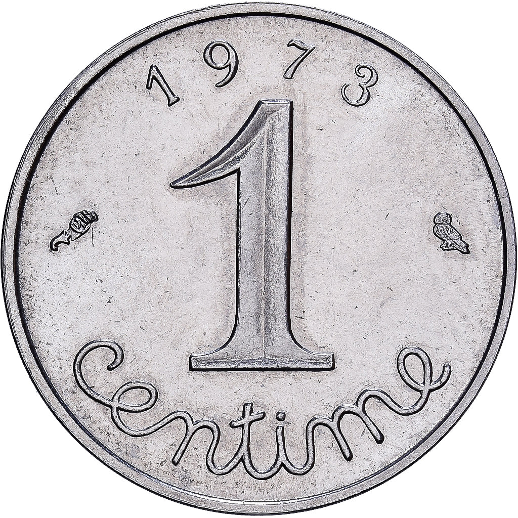 Francia, 1 Centime, Épi, 1973, MDP, Rebord, Acciaio inossidabile, FDC
