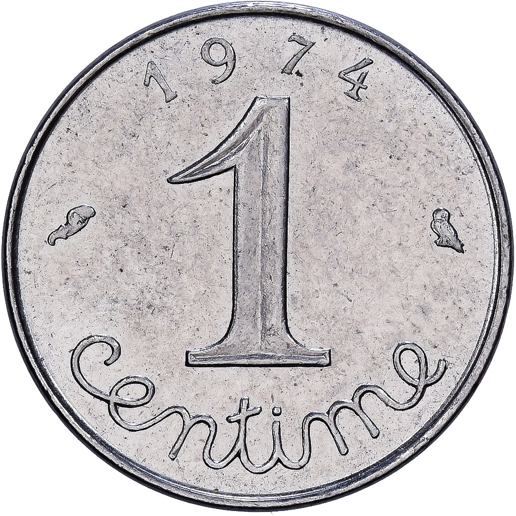 France, 1 Centime, Épi, 1974, MDP, Rebord, Stainless Steel, MS(65-70)