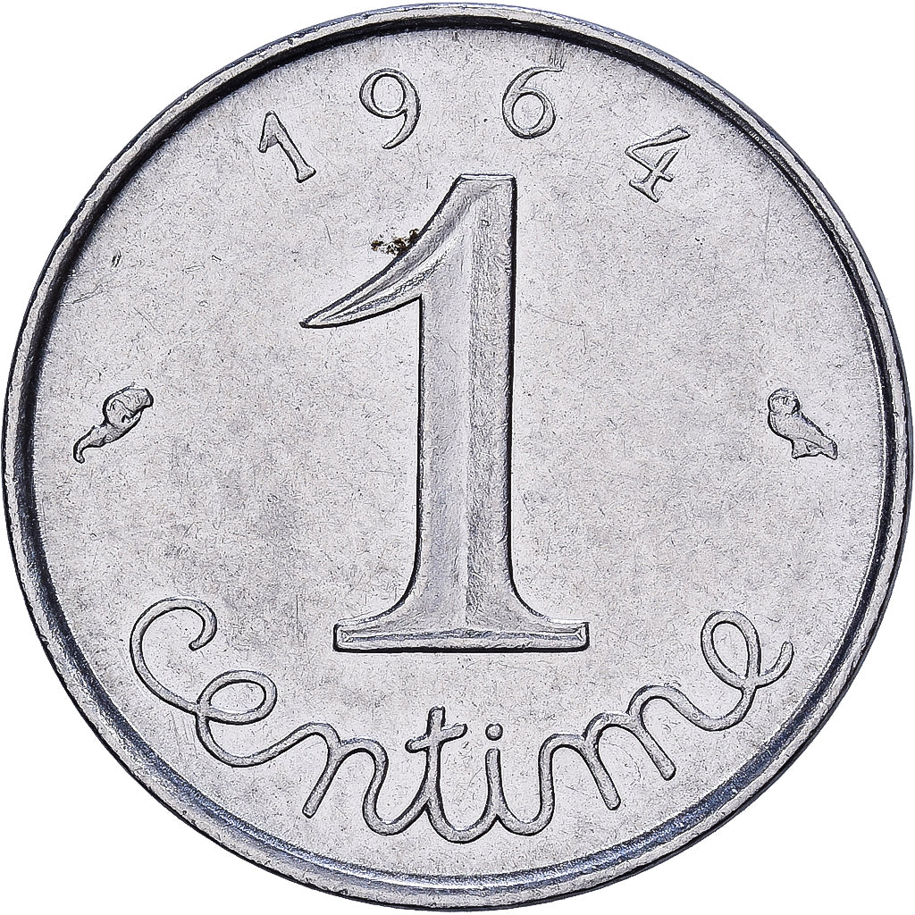 Frankrijk, 1 Centime, Épi, 1964, MDP, Rebord, Stainless Steel, PR, Gadoury:91