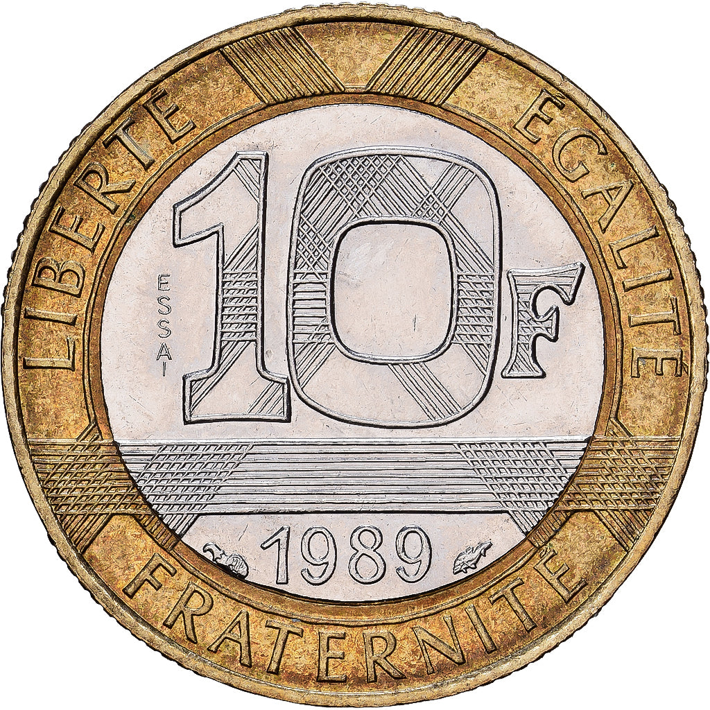 Francia, 10 Francs, Montesquieu, 1989, MDP, ESSAI, Bi-metallico, FDC