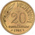 França, 20 Centimes, 1961, MDP, ENSAIO, Cuproníquel Alumínio, MS(65-70)