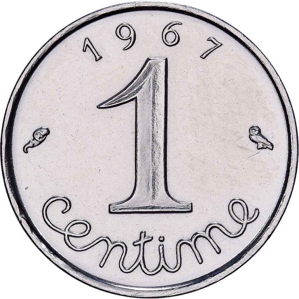 Frankrijk, 1 Centime, Épi, 1967, MDP, Stainless Steel, FDC, Gadoury:91