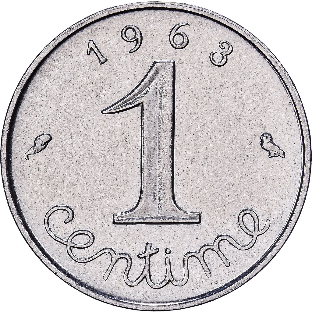 Francia, 1 Centime, Épi, 1963, MDP, Acero inoxidable, FDC, Gadoury:91
