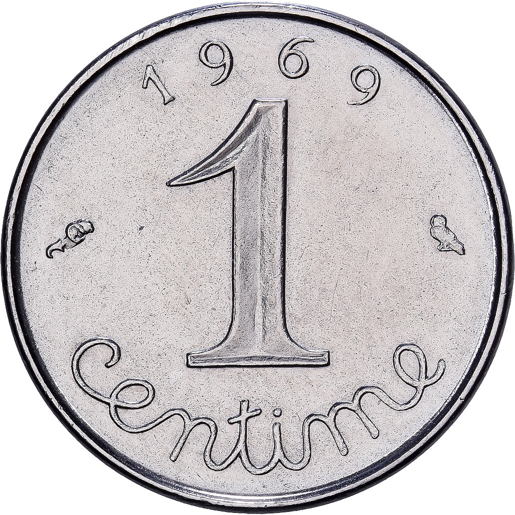 Francia, 1 Centime, Épi, 1969, MDP, Acciaio inossidabile, FDC, Gadoury:91