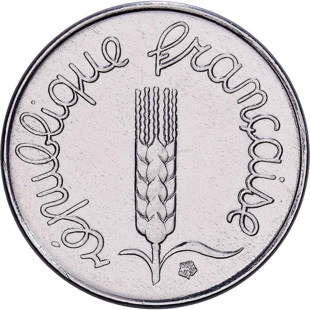 France, 1 Centime, Épi, 1976, MDP, Stainless Steel, MS(65-70), Gadoury:91