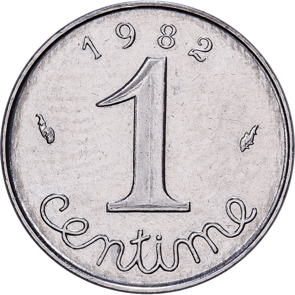 France, 1 Centime, Épi, 1982, MDP, Stainless Steel, MS(65-70), Gadoury:91