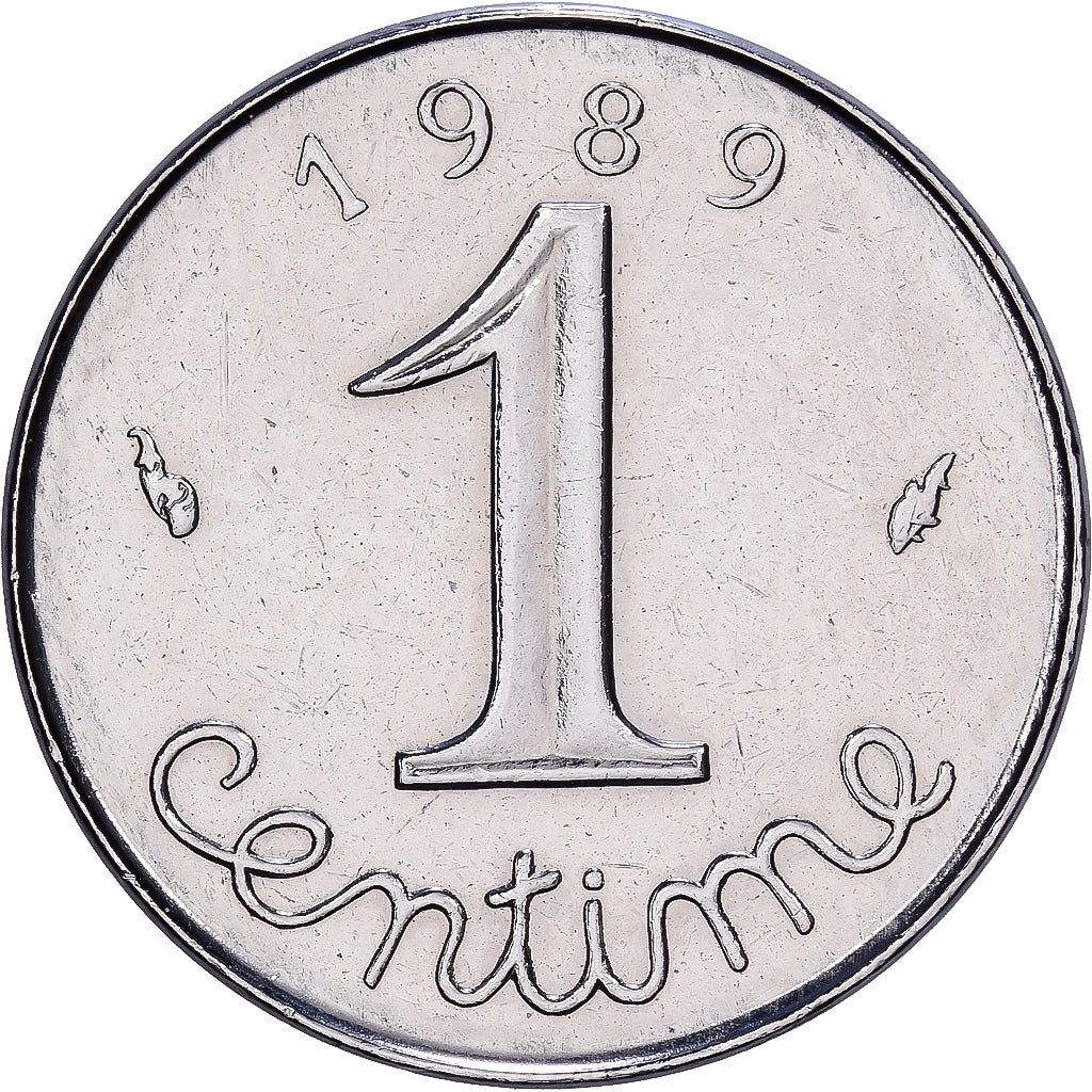 France, 1 Centime, Épi, 1989, MDP, Acier inoxydable, FDC, Gadoury:91